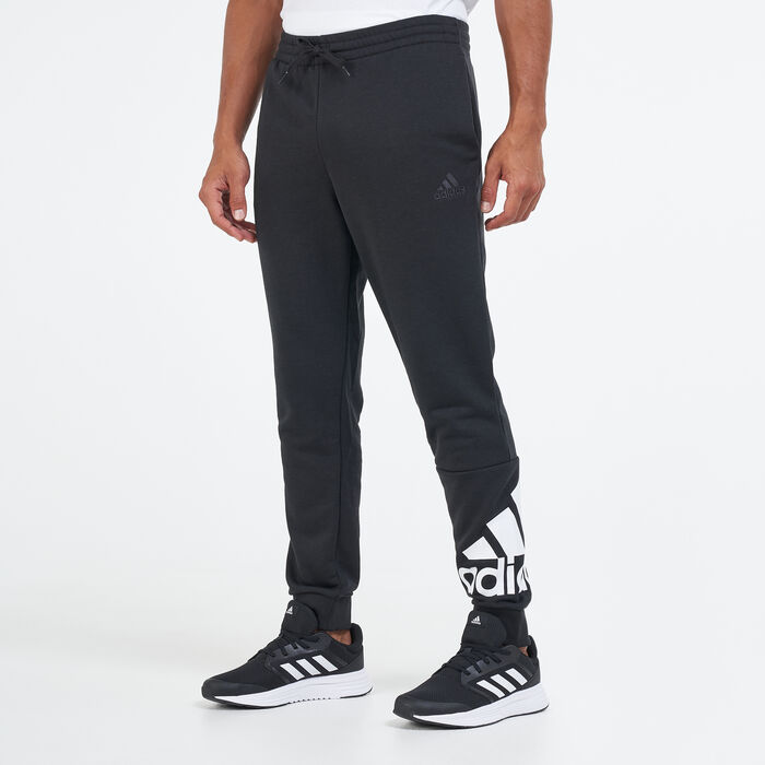 adidas Men's Essentials French Terry Tapered Cuff Logo Pants Black adidas Men's Essentials French Terry Tapered Cuff Logo Pants Black image number 0