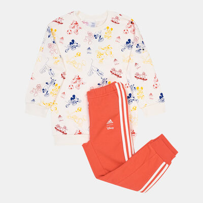 adidas Kids' x Disney Mickey Mouse Crewneck and Sweatpants Set Multi