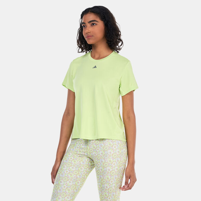 adidas Women's HIIT HEAT.RDY Sweat-Conceal Training T-Shirt Green image number 0