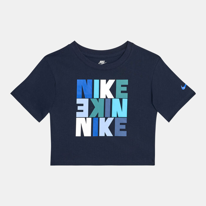 Nike Kids' Snackpack Boxy T-Shirt Blue Nike Kids' Snackpack Boxy T-Shirt Blue image number 0