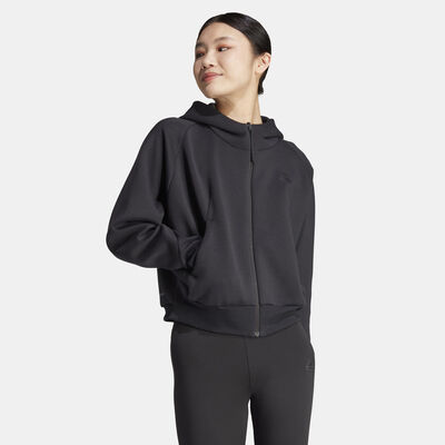 adidas Women's Z.N.E. Full-Zip Hoodie Black