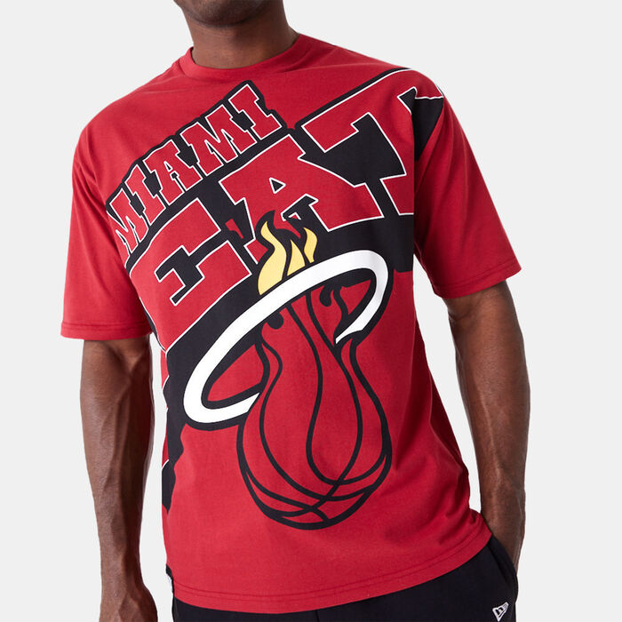 New Era Men's NBA Miami Heat Large Wordmark T-Shirt Red New Era Men's NBA Miami Heat Large Wordmark T-Shirt Red image number 2
