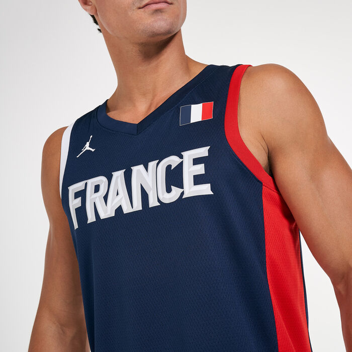 Jordan Men's France Olympic Basketball Jersey image number 3