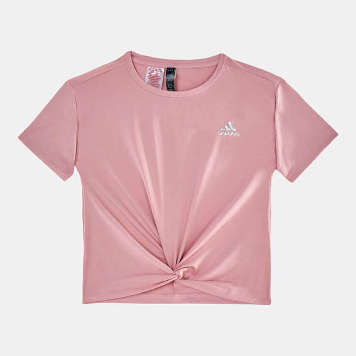 adidas Kids' AEROREADY Dance T-Shirt Pink image number 0