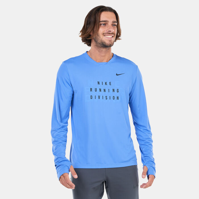 Nike Men's Dri-FIT Run Division Rise 365 Running Top Blue Nike Men's Dri-FIT Run Division Rise 365 Running Top Blue image number 0