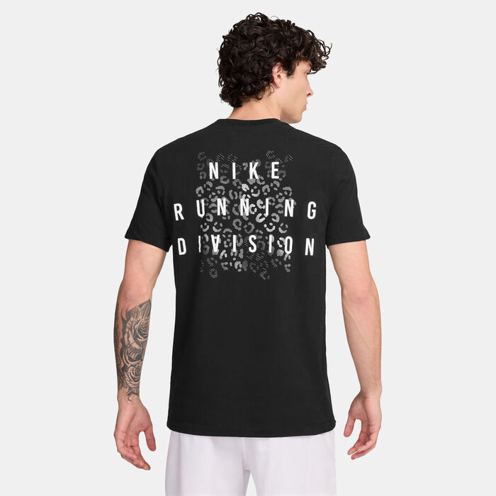 Nike Men's Dri-FIT Running T-Shirt Black Nike Men's Dri-FIT Running T-Shirt Black image number 1