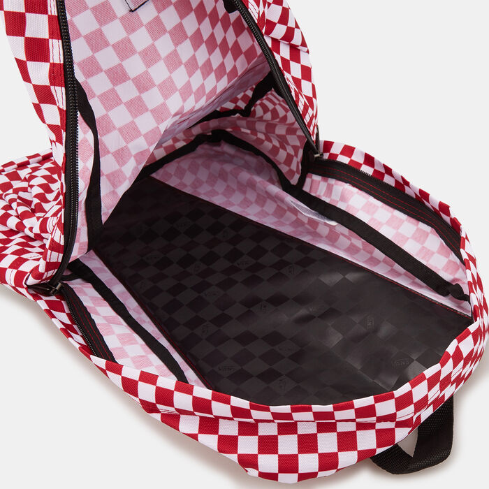 Vans Men's Old Skool Check Backpack Red Vans Men's Old Skool Check Backpack Red image number 3