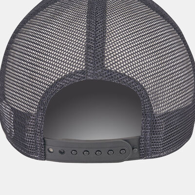 New Era Men's US State NY Wordmark A-Frame Trucker Cap Blue