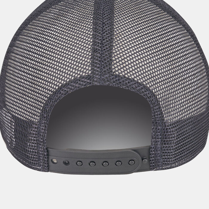 New Era Men's US State NY Wordmark A-Frame Trucker Cap Blue image number 1