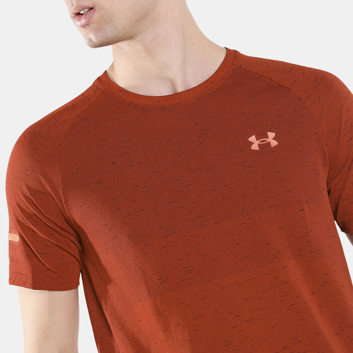 Under Armour Men's Vanish Seamless Run T-Shirt Orange image number 3
