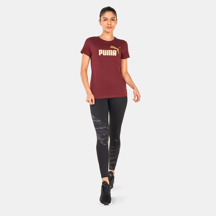 PUMA Women's Graphic 7/8 Running Leggings Black PUMA Women's Graphic 7/8 Running Leggings Black image number 2