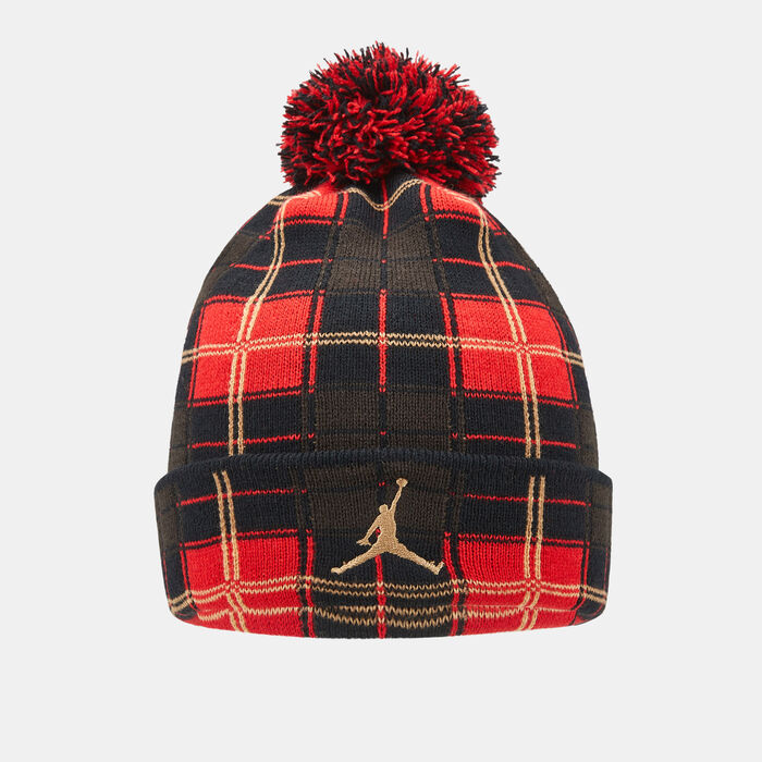 Jordan Kids' Plaid Pom Beanie Black Jordan Kids' Plaid Pom Beanie Black image number 0