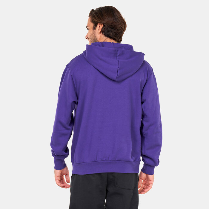 Jordan Men's NBA Los Angeles Lakers Courtside Statement Edition Fleece Hoodie Purple image number 1