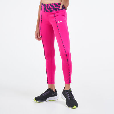 Nike Kids' One Allover Print Leggings (Older Kids) Pink