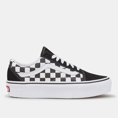 Vans Women's Checkerboard Old Skool Platform Shoe Black