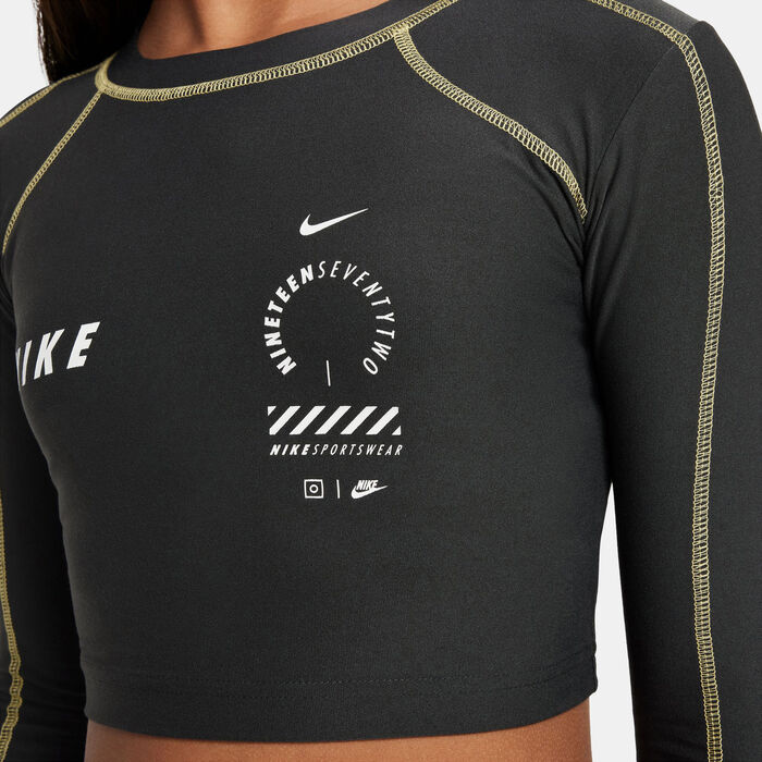 Nike Kids' Sportswear Crop Top Grey Nike Kids' Sportswear Crop Top Grey image number 4