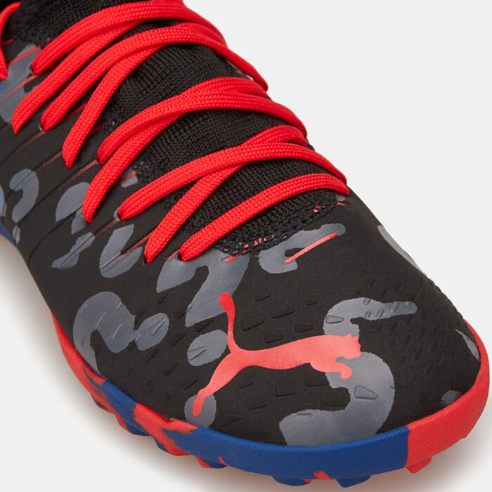 PUMA Kids' x BATMAN Future 4.3 Turf Ground Football Shoe Black image number 4