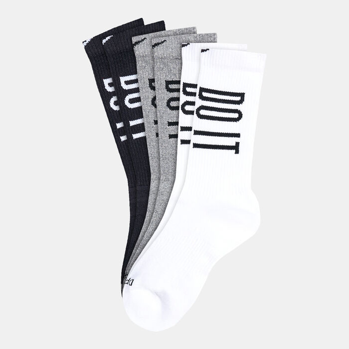 Nike Everyday Plus Just Do It Socks (3 Pack) White Nike Everyday Plus Just Do It Socks (3 Pack) White image number 0