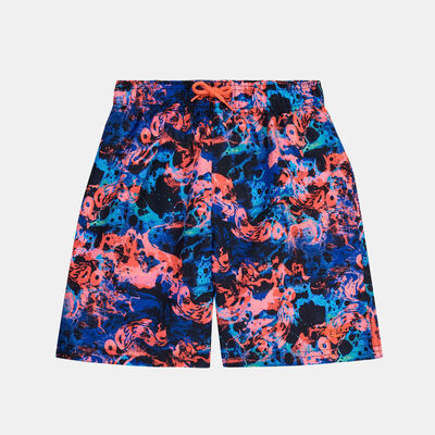 Speedo Kids' Digital Printed Swimming Shorts Blue