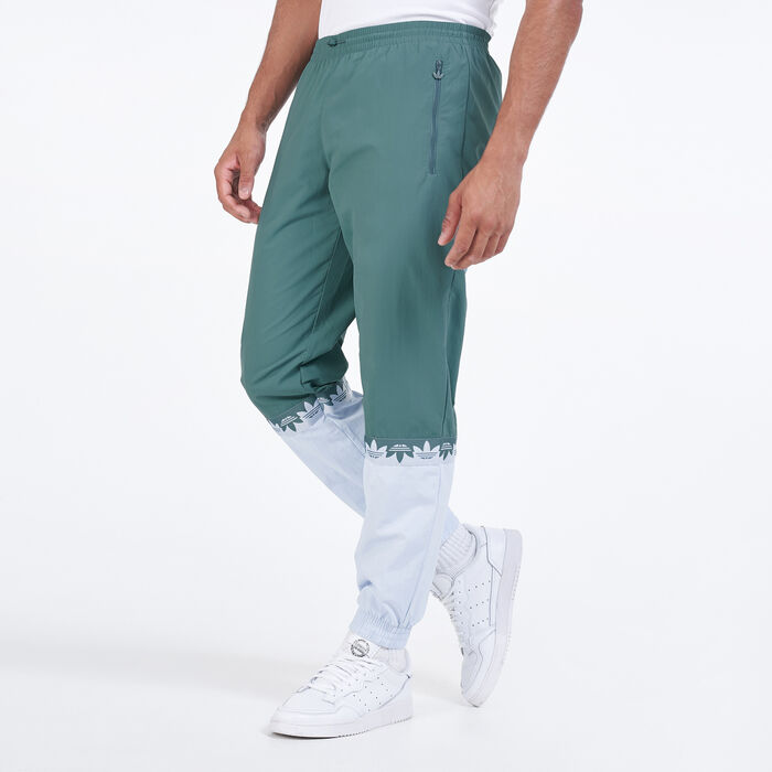 adidas Men's Adicolor Sliced Trefoil Track Pants Green adidas Men's Adicolor Sliced Trefoil Track Pants Green image number 0