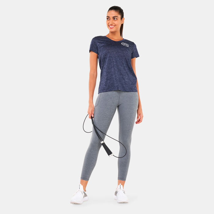 Under Armour Women's UA Tech™ Twist Crest T-Shirt Blue Under Armour Women's UA Tech™ Twist Crest T-Shirt Blue image number 2