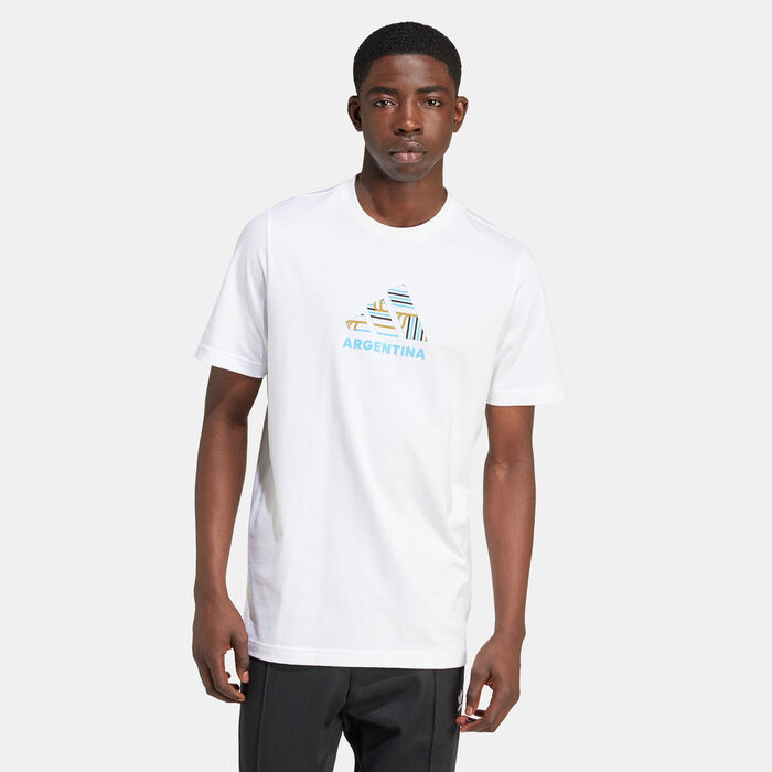 adidas Men's Argentina Football Fan Graphic T-Shirt White adidas Men's Argentina Football Fan Graphic T-Shirt White image number 0