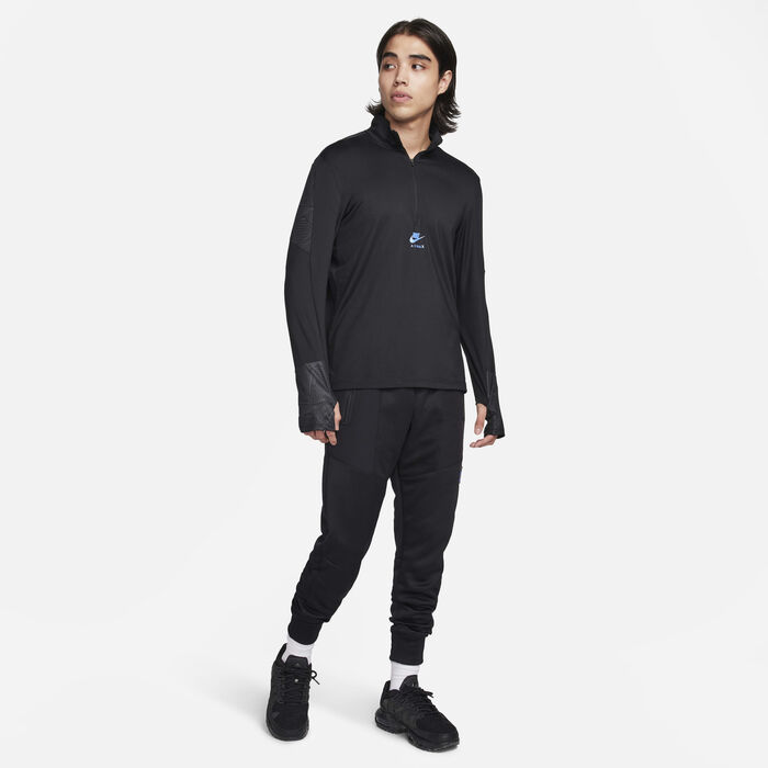 Nike Men's Air Max Dri-FIT 1/4-Zip Top Black image number 7