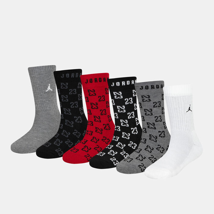 Jordan Monogram Essential Crew Socks (6 Pairs) Black image number 0