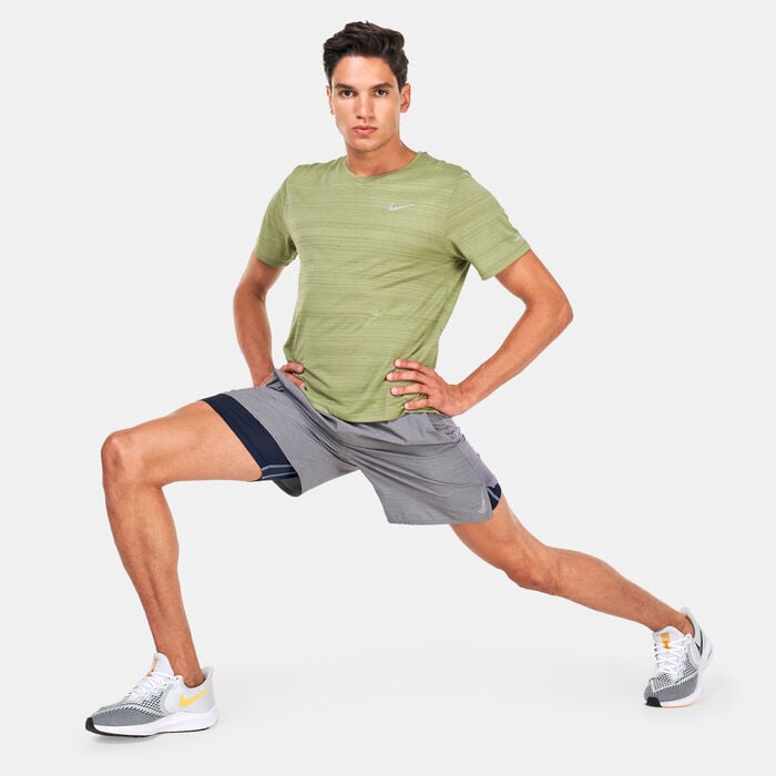 Nike Men's Dri-FIT Miler T-Shirt Green Nike Men's Dri-FIT Miler T-Shirt Green image number 2