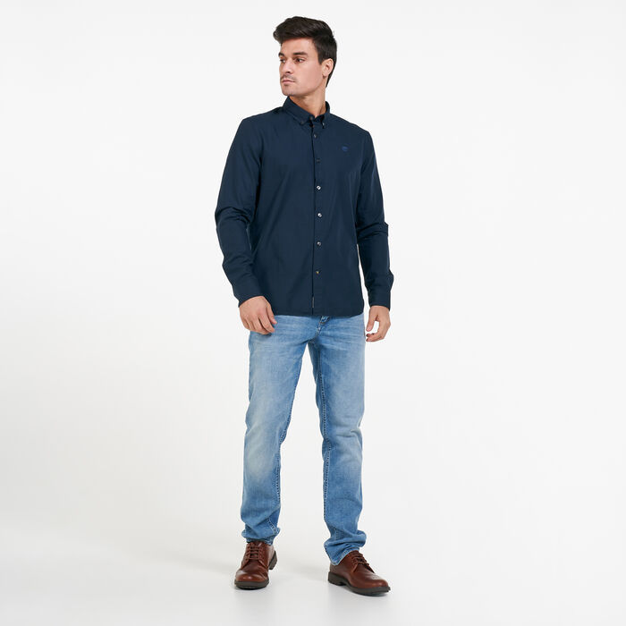 Timberland Men's Ela River Elevated Oxford Shirt Blue image number 2