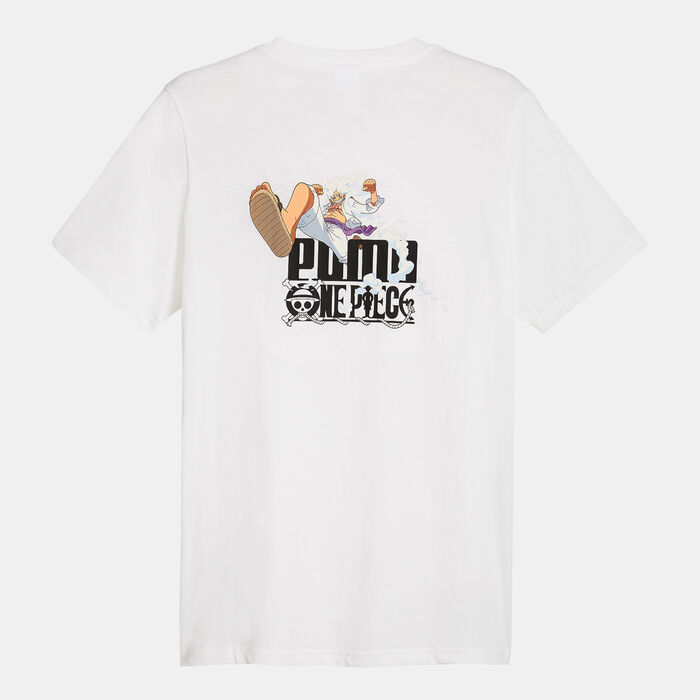 PUMA Men's x One Piece Graphic T-Shirt White PUMA Men's x One Piece Graphic T-Shirt White image number 1