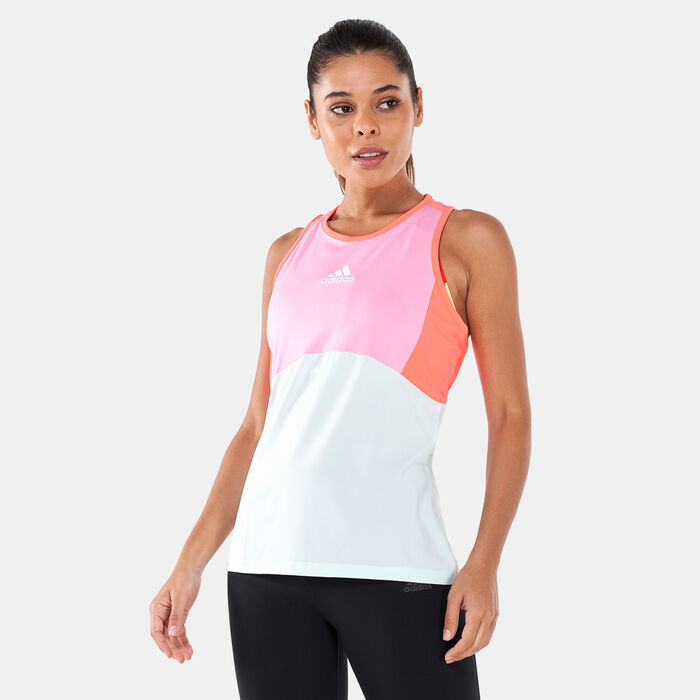 adidas Women's Tennis Aeroknit Y Tank Top Pink image number 0