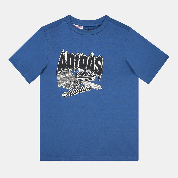 adidas Originals Kids' Graphic T-Shirt Blue adidas Originals Kids' Graphic T-Shirt Blue image number 0