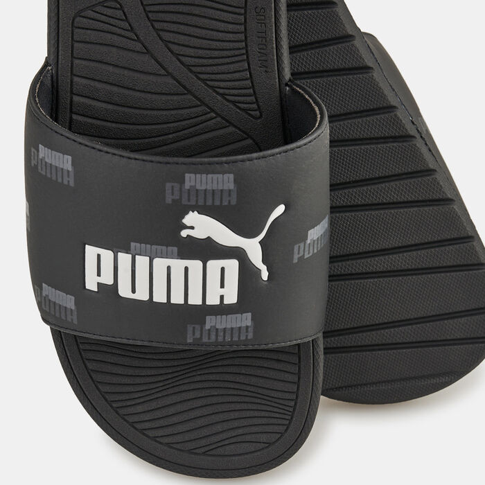 PUMA Men's Cool Cat 2.0 Logo Power Slides Black PUMA Men's Cool Cat 2.0 Logo Power Slides Black image number 2