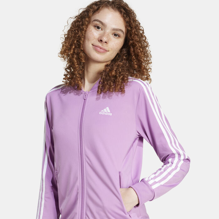 purple adidas tracksuit