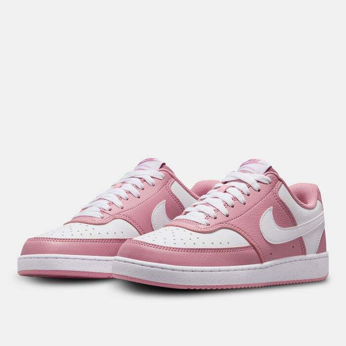 Nike Women's Court Vision Low Next Nature Shoes Red Nike Women's Court Vision Low Next Nature Shoes Red image number 1