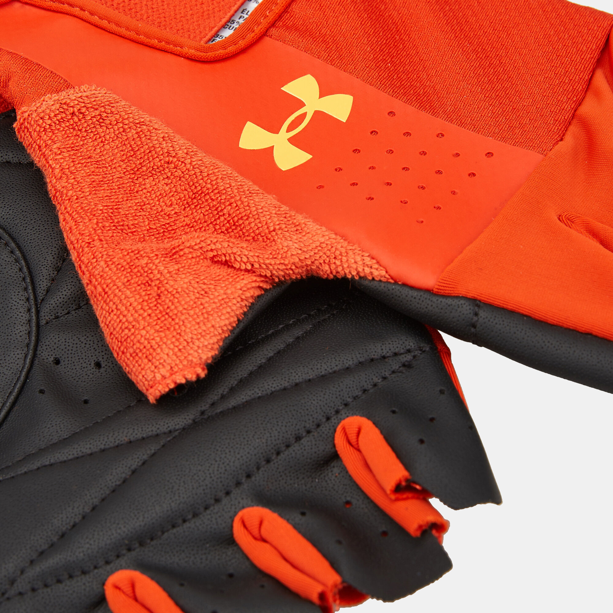 Under armour gloves orange top
