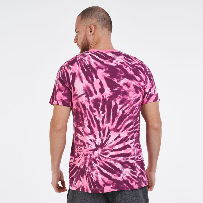 adidas Men's Lil Stripe Tie-Dye Graphic T-Shirt Pink adidas Men's Lil Stripe Tie-Dye Graphic T-Shirt Pink image number 1