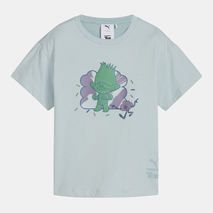 PUMA Kids' x Trolls Graphic T-Shirt Blue image number 0