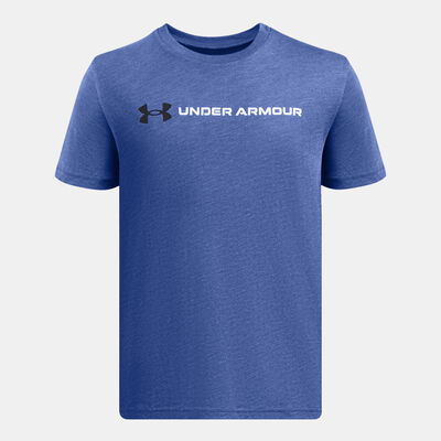 Under Armour Kids' UA Logo Wordmark T-Shirt Blue