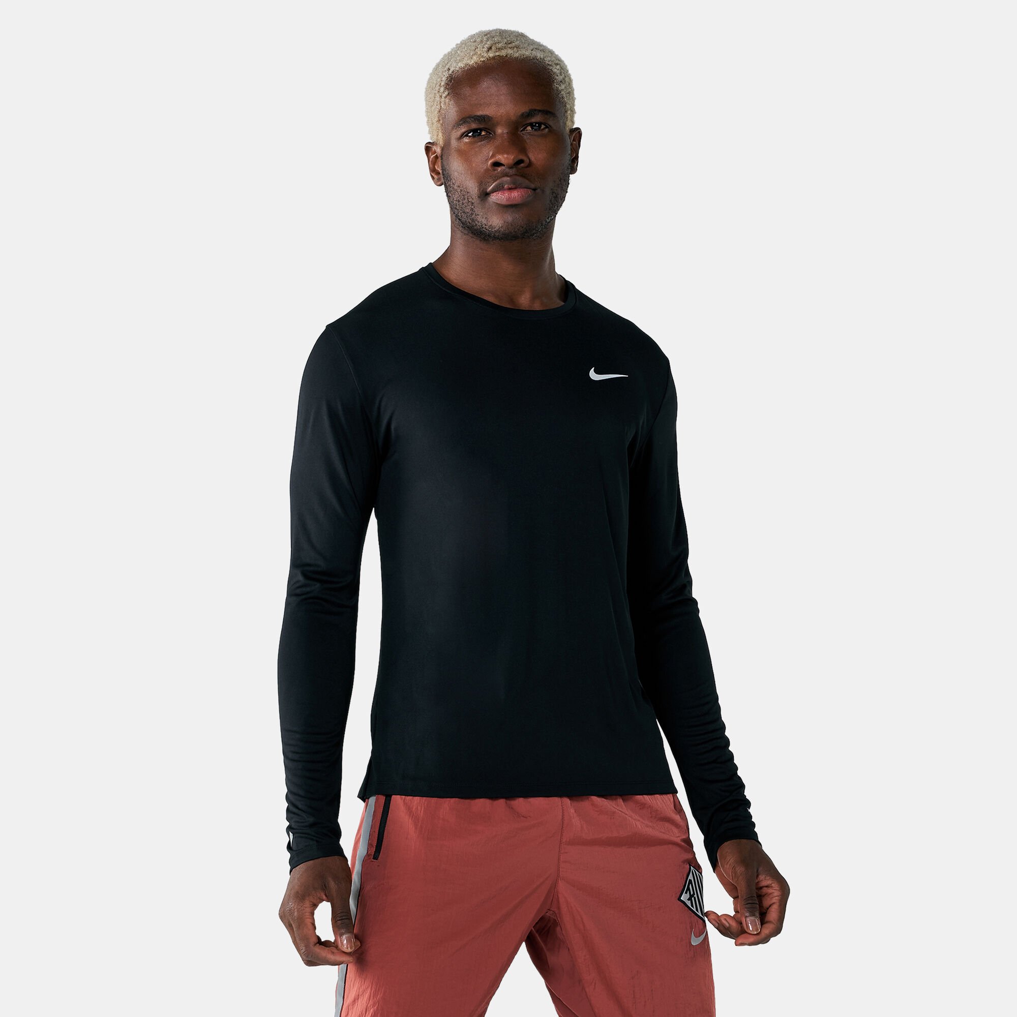 Men s Dri FIT Miler Running Top Black Nike in Qatar SSS