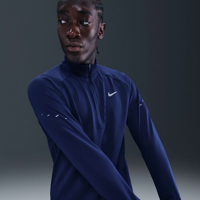 Nike Men's Stride Therma-FIT Winterized Running Top Blue image number 0