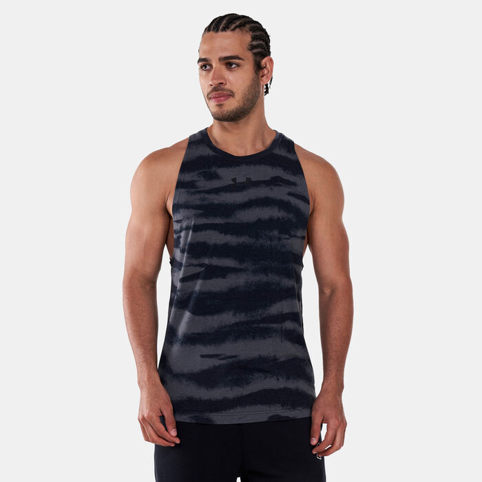 Under Armour Men's UA Baseline Printed Tank Top Black Under Armour Men's UA Baseline Printed Tank Top Black image number 0