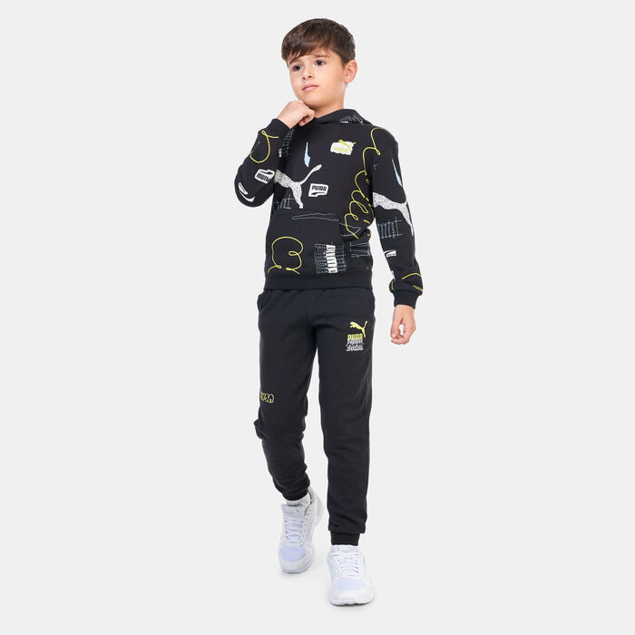 PUMA Kids' Classics Brand Love Hoodie Black PUMA Kids' Classics Brand Love Hoodie Black image number 2