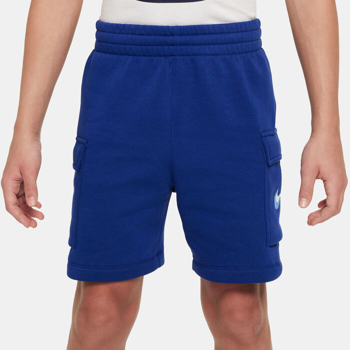 Nike Kids' Sportswear Fleece Shorts (Older Kids) Blue Nike Kids' Sportswear Fleece Shorts (Older Kids) Blue image number 1