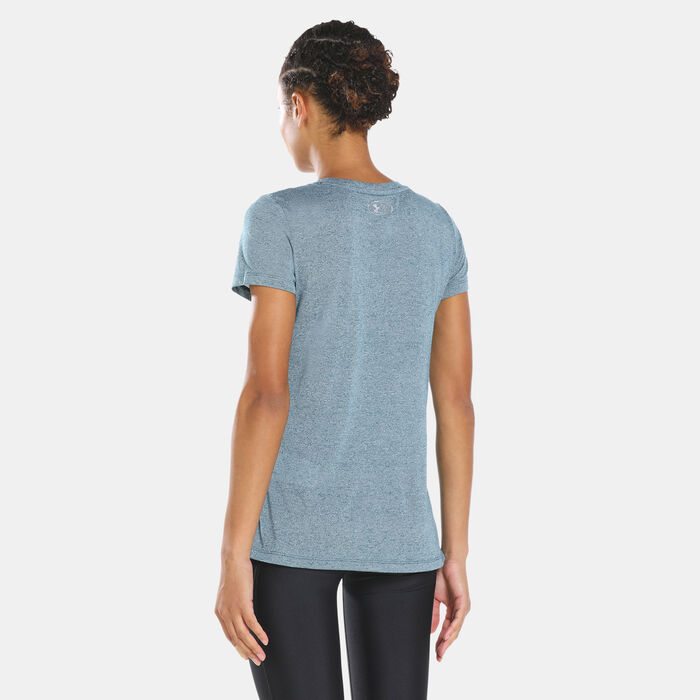 Under Armour Women's Threadborne Graphic Twist T-Shirt Green Under Armour Women's Threadborne Graphic Twist T-Shirt Green image number 1