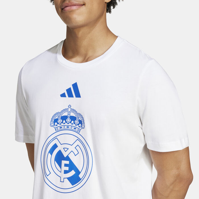 adidas Men's Real Madrid DNA Graphic T-Shirt White image number 3