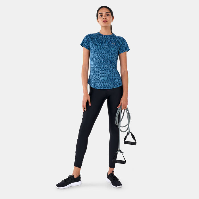 Under Armour Women's Speed Stride Printed T-Shirt Blue Under Armour Women's Speed Stride Printed T-Shirt Blue image number 2