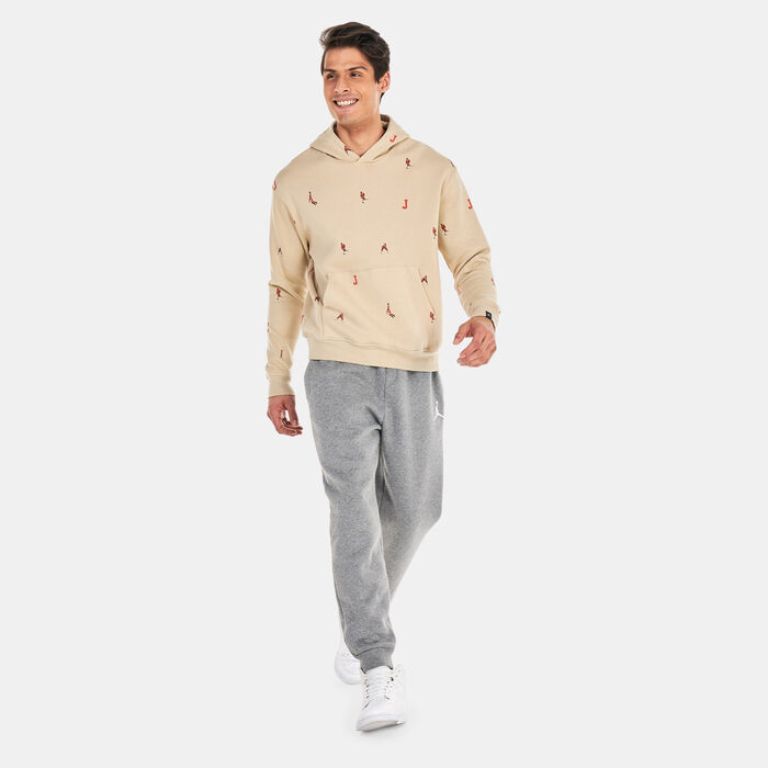 Jordan Men's Essentials Holiday Jumpman Fleece Hoodie Brown Jordan Men's Essentials Holiday Jumpman Fleece Hoodie Brown image number 2