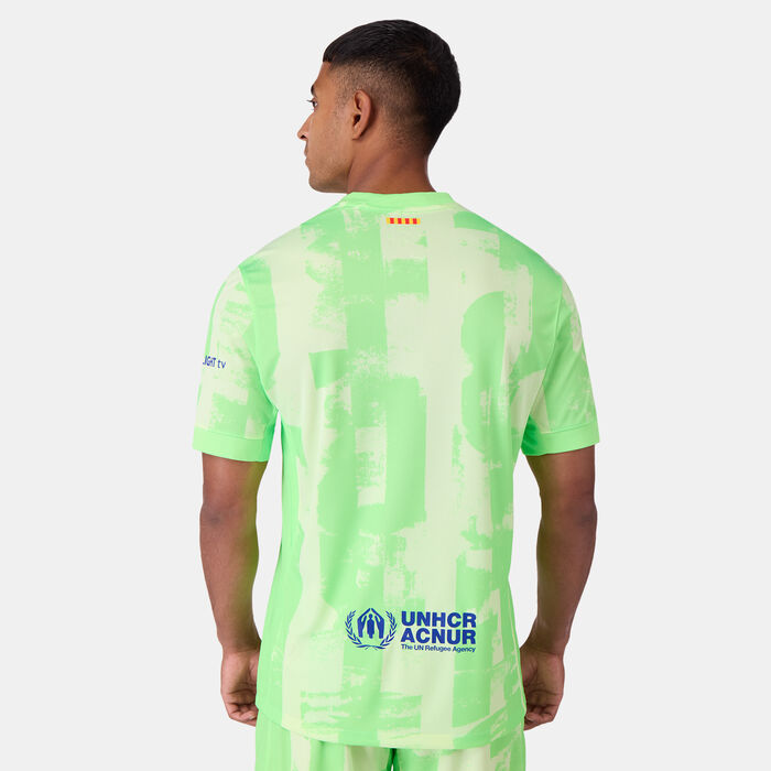 Nike Men's FC Barcelona 24/25 Third Replica Football Jersey Green Nike Men's FC Barcelona 24/25 Third Replica Football Jersey Green image number 1
